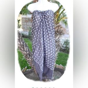Owl Print Sheer Sarong
